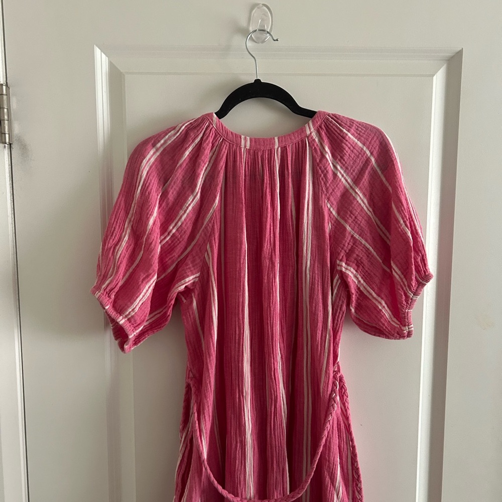 Marine Layer Pink and White Striped Button-Front Maxi Dress - Picture 7 of 10